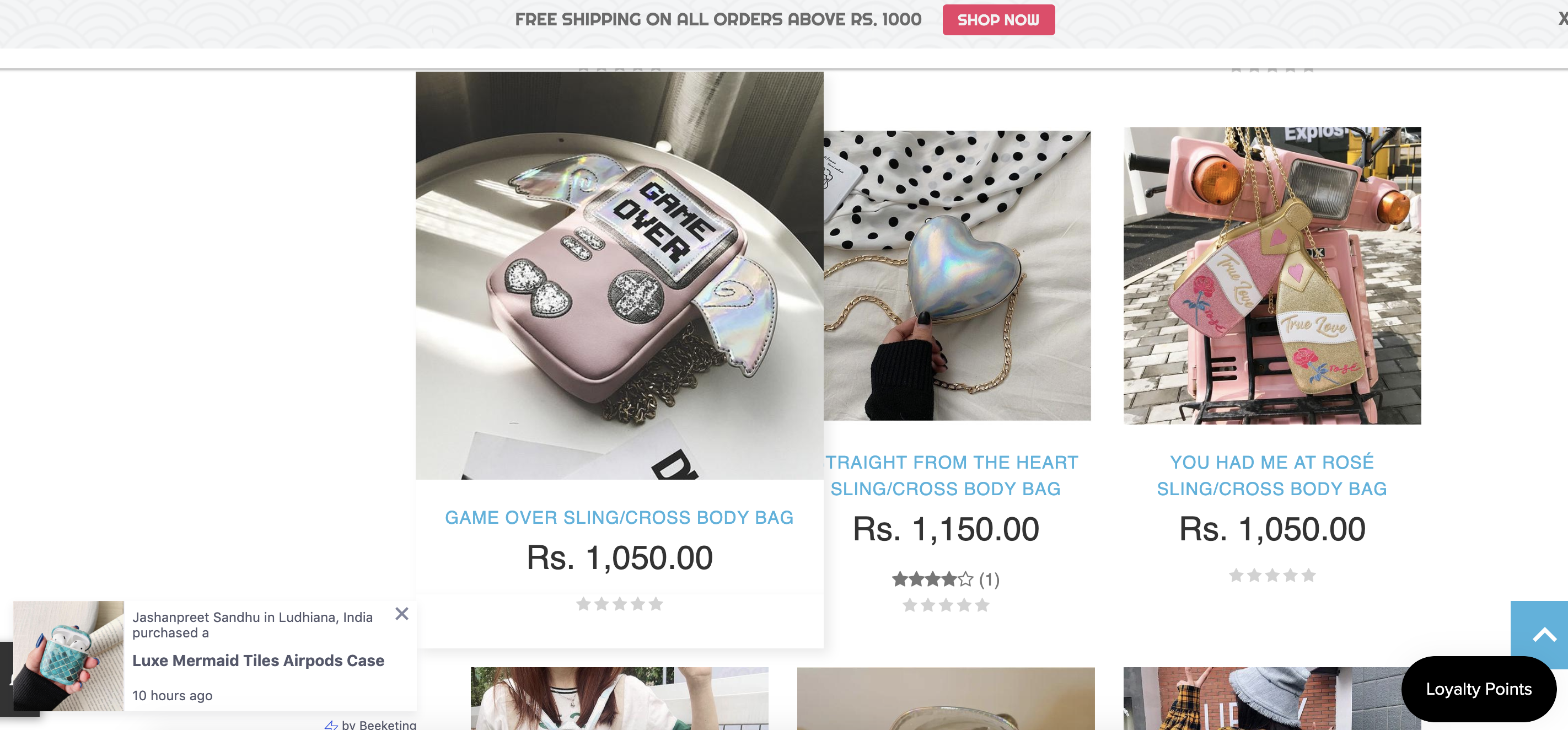 on-site notifications ecommerce conversion optimization